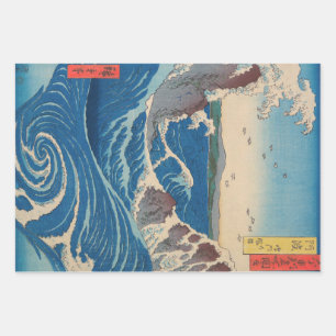 Utagawa Hiroshige - Naruto Whirlpool, Awa Province Wrapping Paper Sheet
