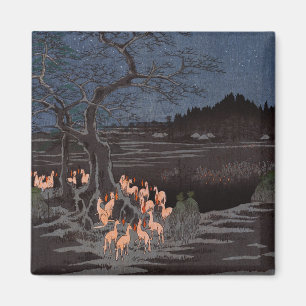 Utagawa Hiroshige - New Year's Eve Foxfires Magnet