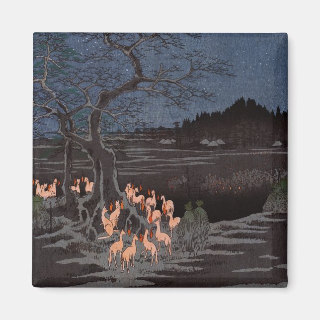 Utagawa Hiroshige - New Year's Eve Foxfires Magnet (Front)