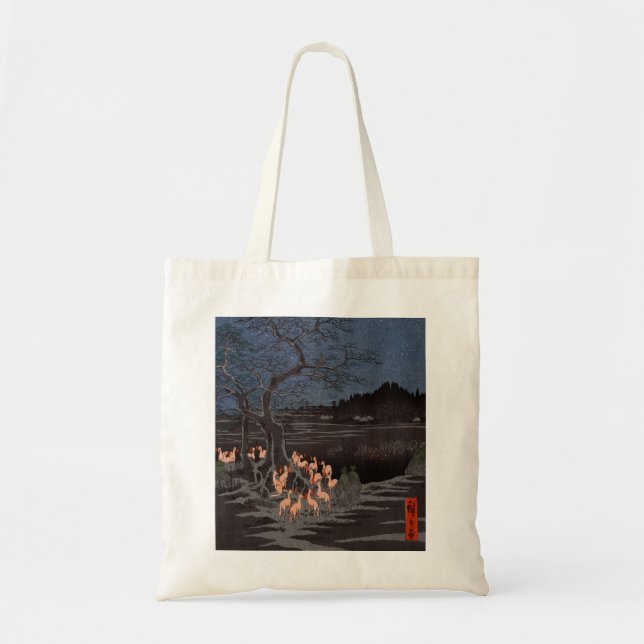 Utagawa Hiroshige - New Year's Eve Foxfires Tote Bag (Front)