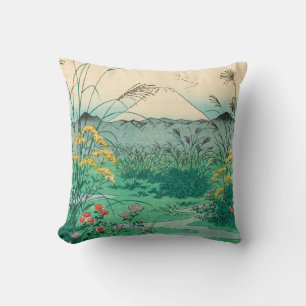 Utagawa Hiroshige - Otsuki Plain in Kai Province Throw Pillow