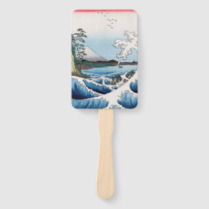 Utagawa Hiroshige - Sea off Satta, Suruga Province Hand Fan