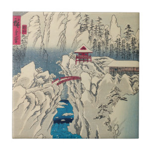Utagawa Hiroshige - Snow on Mount Haruna Tile
