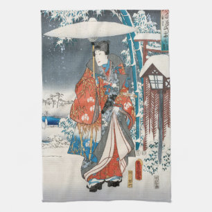 Utagawa Hiroshige - Tale of Genji, Elegant Prince Kitchen Towel