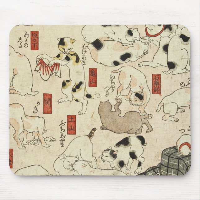Utagawa Kuniyoshi - Cats Mouse Pad (Front)