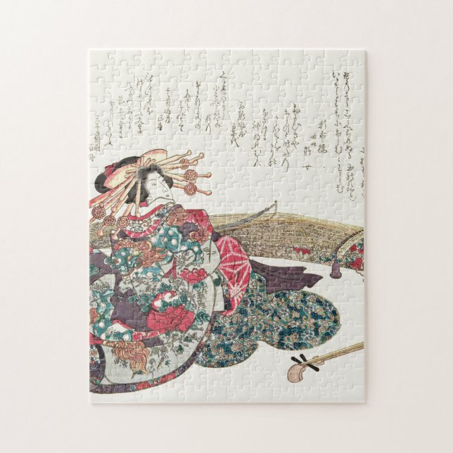 Utagawa Kuniyoshi - Courtisane Jigsaw Puzzle (Vertical)