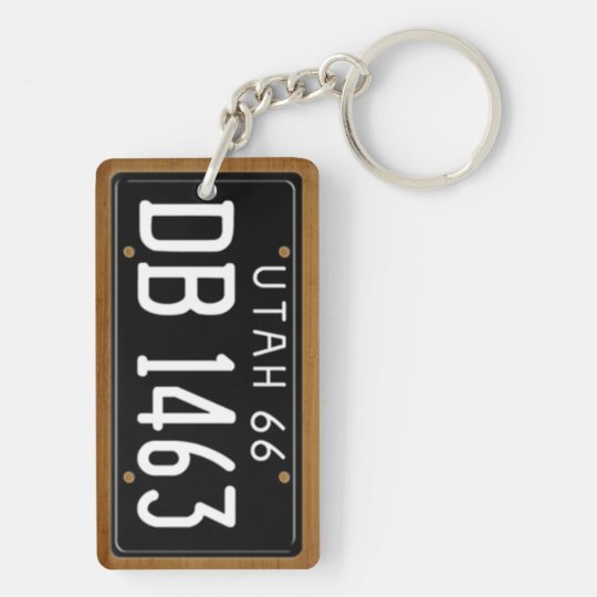 Utah 1966 Vintage License Plate Keychain