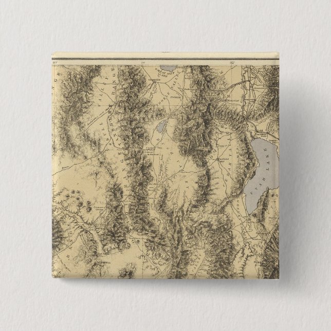 Utah 2 inch square button (Front)