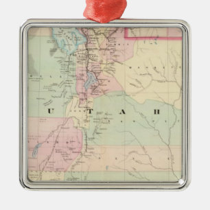 Utah 3 metal ornament