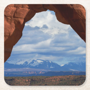 Utah, Arches National Park, Delicate Arch Square Paper Coaster