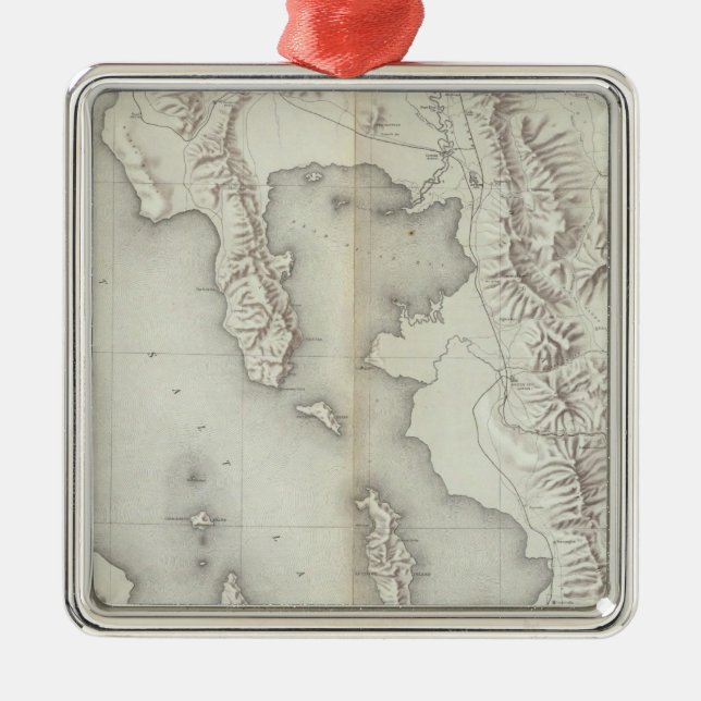 Utah Basin Topographical Metal Ornament (Front)