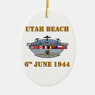 Utah Beach 6th June 1944 Ceramic Ornament