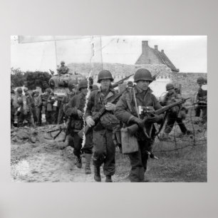 Utah Beach D-Day Troops France World War II Poster