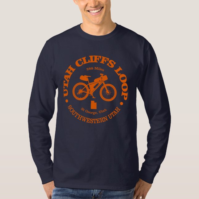 Utah Cliffs Loop (cycling) T-Shirt (Front)