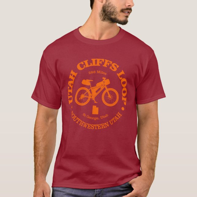 Utah Cliffs Loop (cycling) T-Shirt (Front)