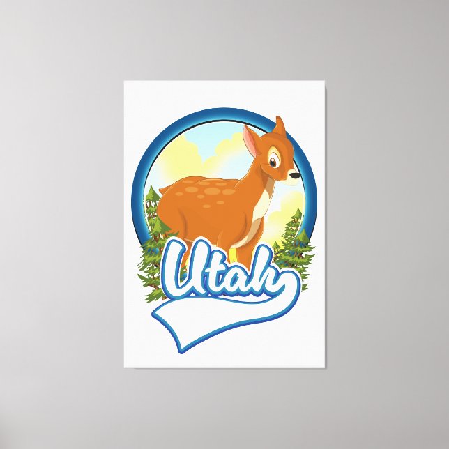 Utah Deer Travel logo Canvas Print (Front)