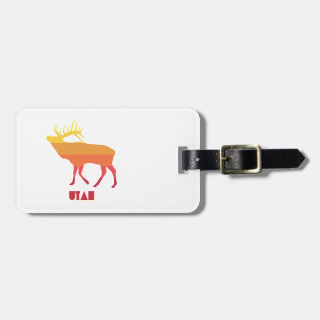 Utah Elk Luggage Tag (Front Horizontal)
