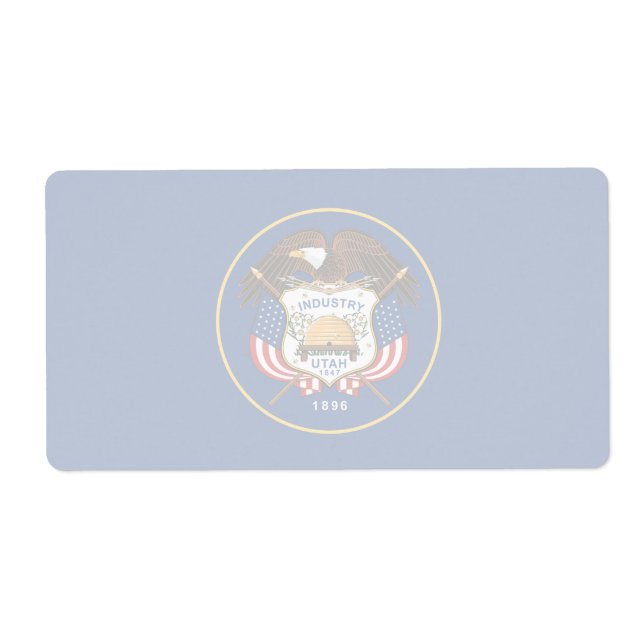Utah Faint Flag Shipping Label (Front)