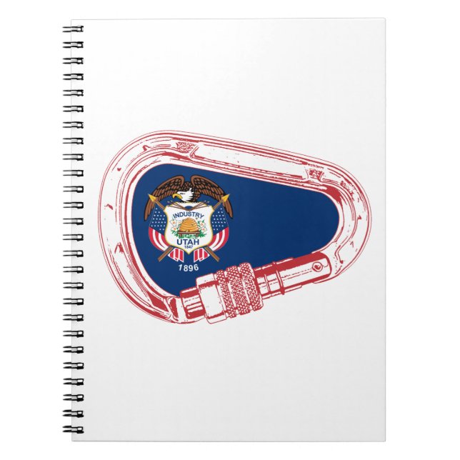 Utah Flag Climbing Carabiner Notebook (Front)
