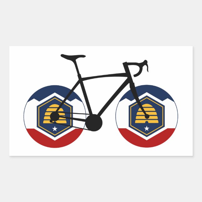 Utah Flag Cycling Sticker (Front)