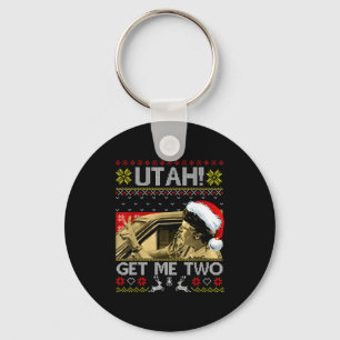 Utah Get Me Two Funny Quote Ugly Xmas Sweater Chri Keychain