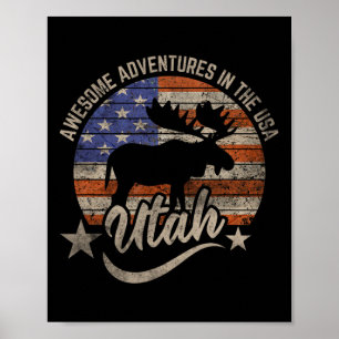 Utah Gifts Apparel Hiking Camping Fishing Hunting  Poster