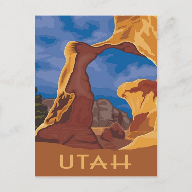 Utah Grand Staircase vintage style Postcard (Front)
