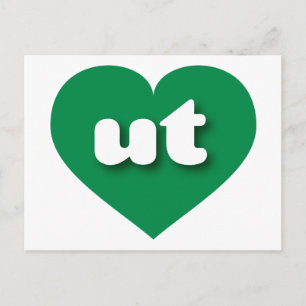 Utah green heart - I love ut Postcard
