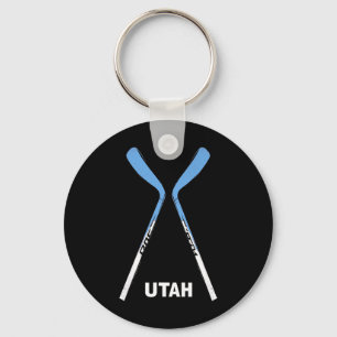 Utah Hockey Sticks  Keychain