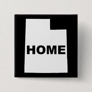 Utah Home Away From State 2 Inch Square Button