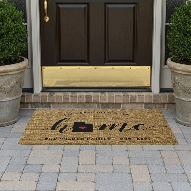 Utah Home State Personalized Doormat (Creator Uploaded)