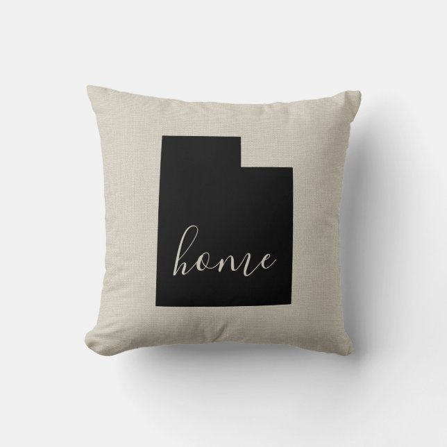 Utah Home State Throw Pillow (Front)