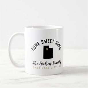 Utah Home Sweet Home Family Monogram Mug