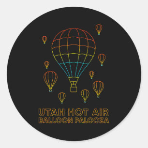 Utah Hot Air Balloon Palooza Apparel  Classic Round Sticker