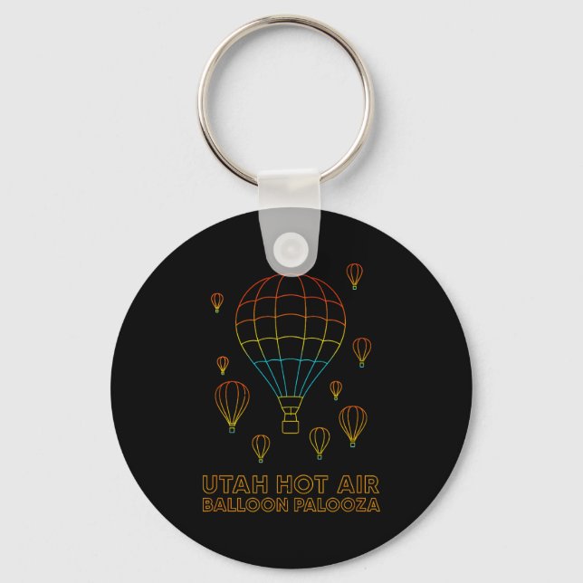 Utah Hot Air Balloon Palooza Apparel  Keychain (Front)