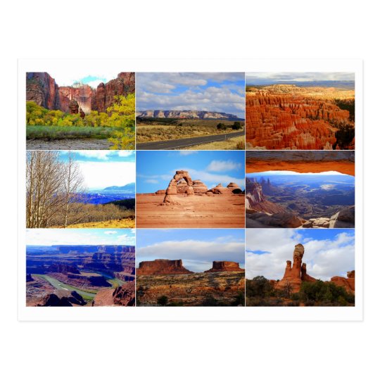 Utah Icon Collage Postcard