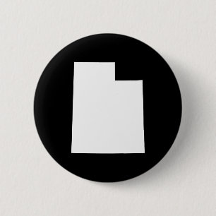 Utah in White 2 Inch Round Button