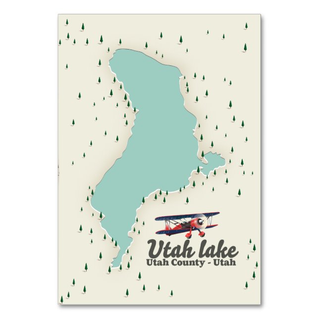 Utah Lake, Utah travel map Table Number (Front)