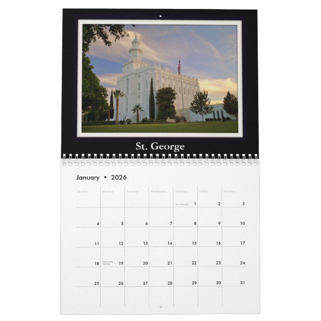 Utah LDS Temples 2015 15 Month Calendar (Jan 2026)