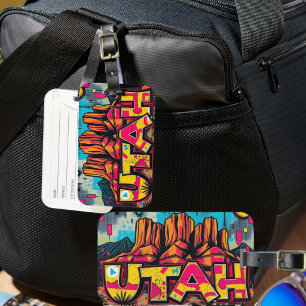Utah Monument Valley graffiti travel Luggage Tag