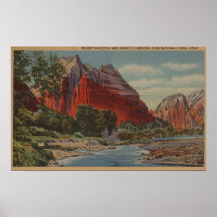Utah - Mount Majestic & Angel's Landing Poster