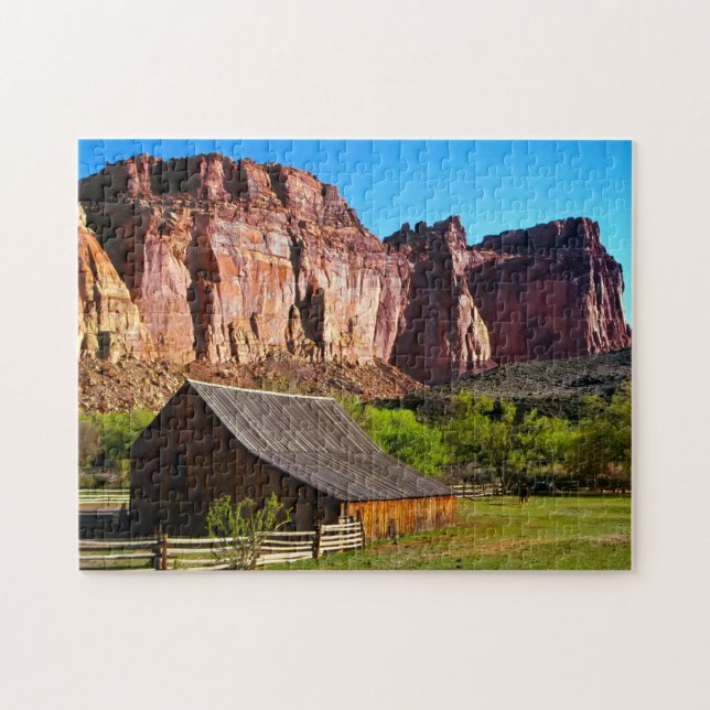 Utah Mountain Barn. Jigsaw Puzzle (Horizontal)