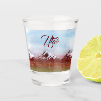Utah Mountain Range Shot Glass