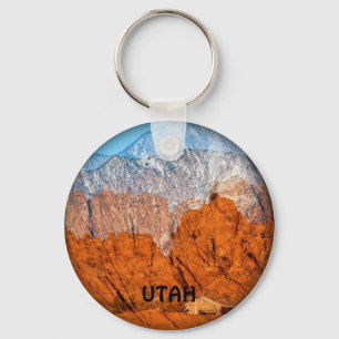 Utah Mountains Keychain