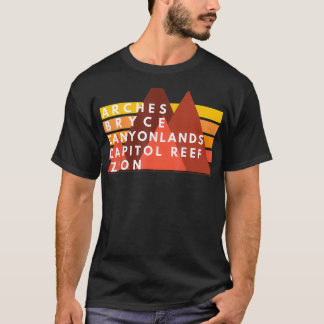 Utah National Parks Utah's Mighty Five Souvenir NP T-Shirt