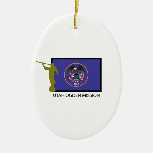 UTAH OGDEN MISSION LDS CTR CERAMIC ORNAMENT (Front)