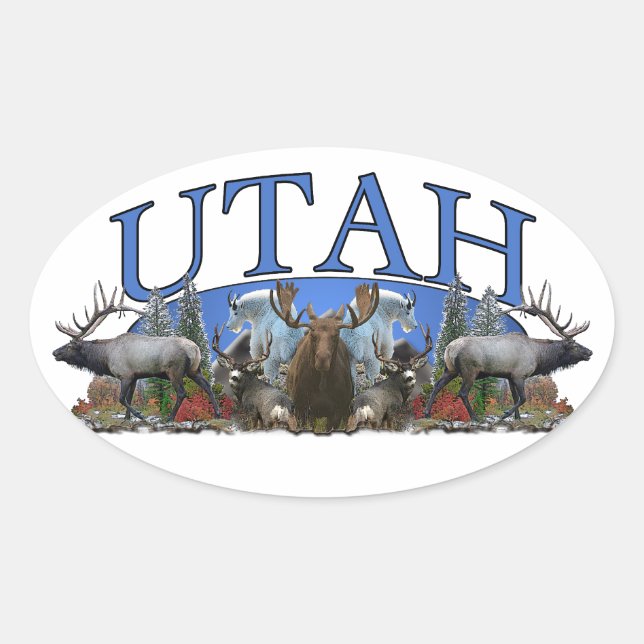 Utah Oval Sticker (Front)