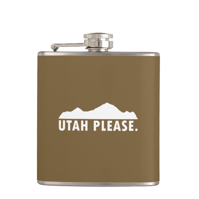 Utah Please Hip Flask (Front)
