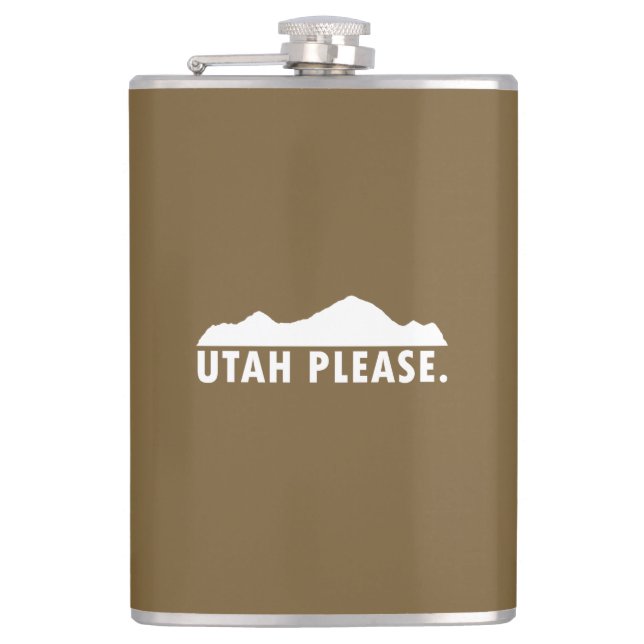 Utah Please Hip Flask (Front)
