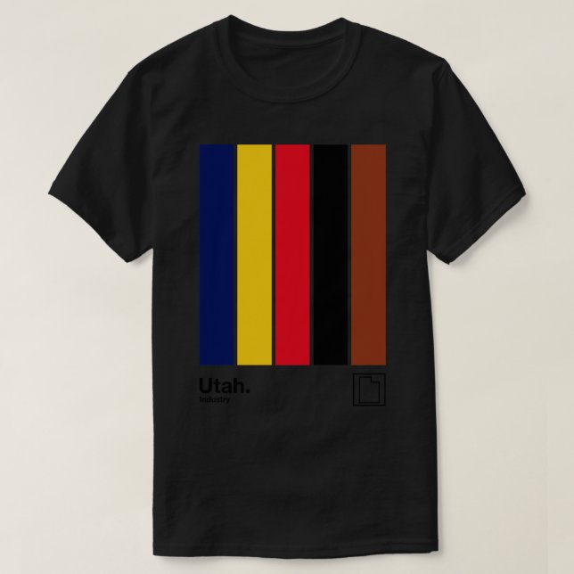 Utah Pride Original Flag Aesthetic Colours Design T-Shirt (Design Front)